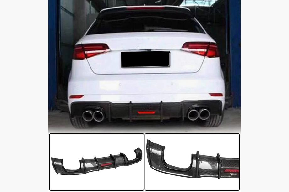 Audi A3 2012-2020 Heckdiffusor V1 für S-Line HB 2017-2020, Carbon Image