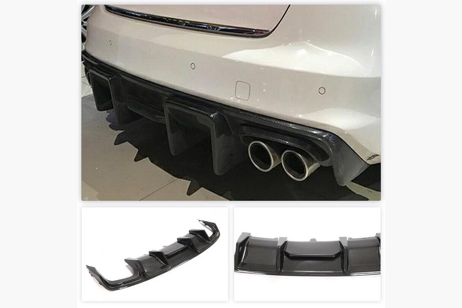 Audi A4 B8 2007-2015 Heckdiffusor für Stoßstange (für S4 2013-2015, Carbon) Image