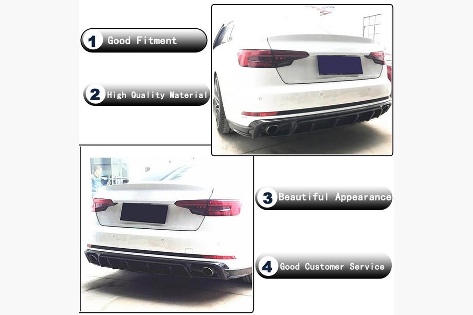 Audi A4 B9 2015-2024 Heckdiffusor (für S4 2017-2020, Carbon) Foto 2