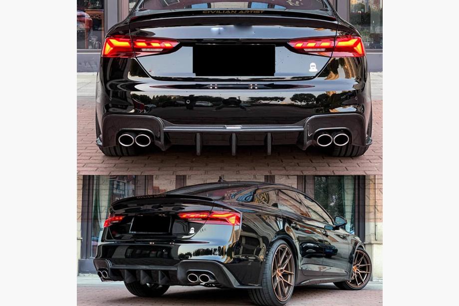 Audi A5 2016-2025 Heckdiffusor V2 (für S-Line 2021-2025, Carbon) Foto 2
