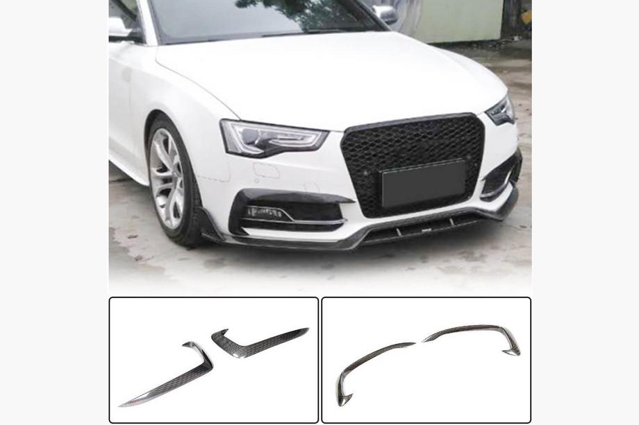 Audi A5 2007-2015 Abdeckungen für Nebelscheinwerfer (für S-Line 2012-2015, Carbon) Foto 1