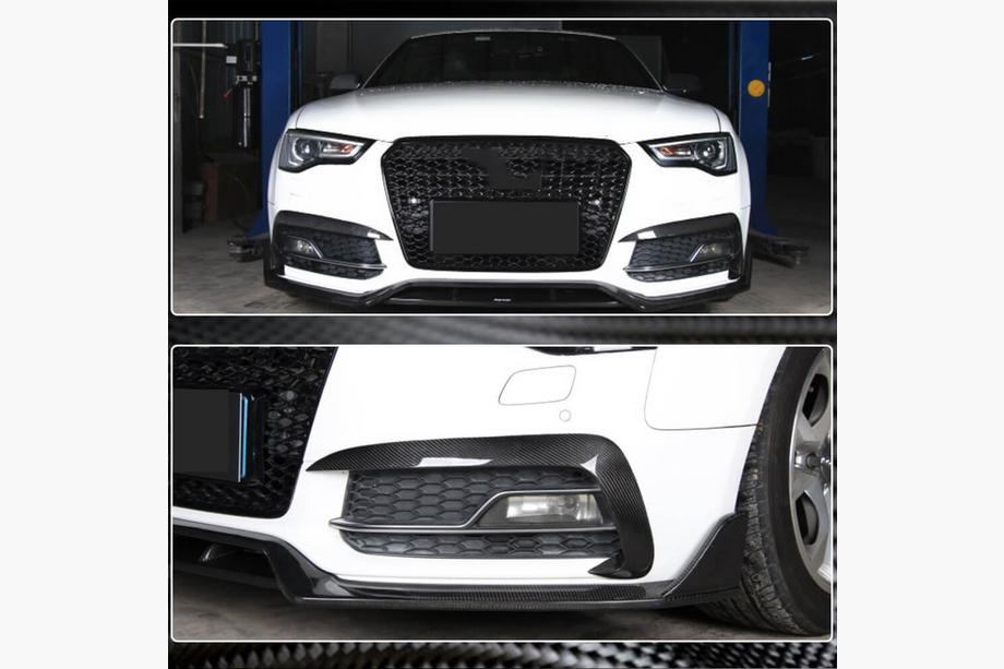 Audi A5 2007-2015 Abdeckungen für Nebelscheinwerfer (für S-Line 2012-2015, Carbon) Foto 3