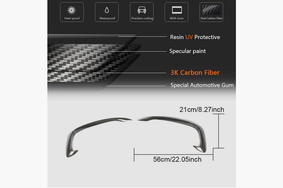 Audi A5 2007-2015 Abdeckungen für Nebelscheinwerfer (für S-Line 2012-2015, Carbon) Foto 5