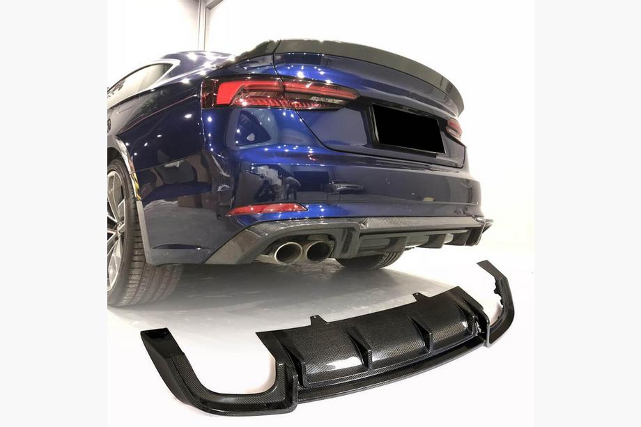 Audi A5 2016-2025 Heckdiffusor V2 (für S-Line 2016-2020, Carbon) Image