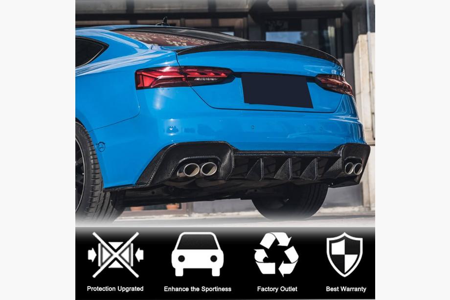 Audi A5 2016-2025 Heckdiffusor V1 (für S-Line 2021-2025, Carbon) Foto 3