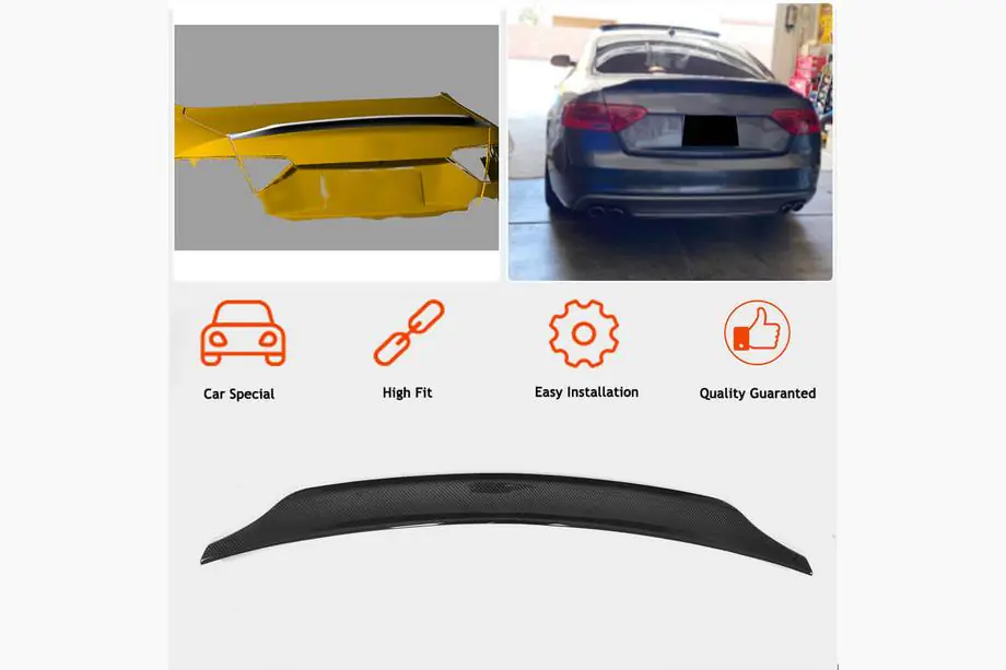 Audi A5 2007-2015 Heckklappenspoiler (Carbon) V2 Foto 3