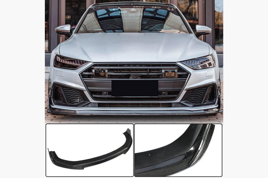 Audi A7 2018- Frontstoßstange Lippe Aufsatz (für S-Line 2018-2022, Carbon) Foto 1