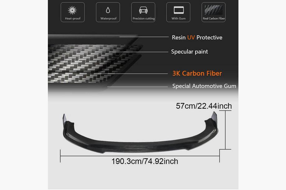 Audi A7 2018- Frontstoßstange Lippe Aufsatz (für S-Line 2018-2022, Carbon) Foto 5