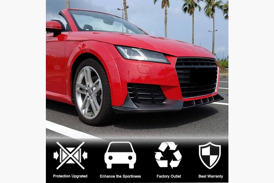 Audi TT 2014-2023 Frontstoßstange Lippe V2 Aufsatz (für Base, 2014-2019, Carbon) Foto 3