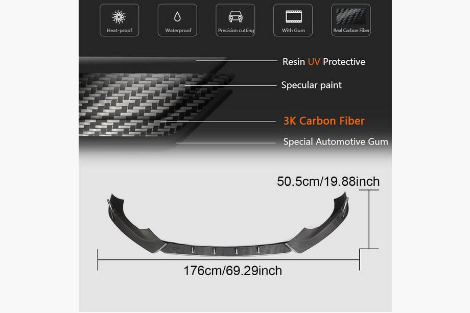 Audi TT 2014-2023 Frontstoßstange Lippe V2 Aufsatz (für Base, 2014-2019, Carbon) Foto 6