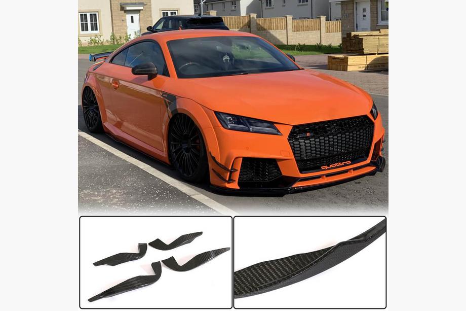 Audi TT 2014-2023 Seitliche Aufsätze für Frontstoßstange (für RS, 2016-2019, Carbon) Foto 1
