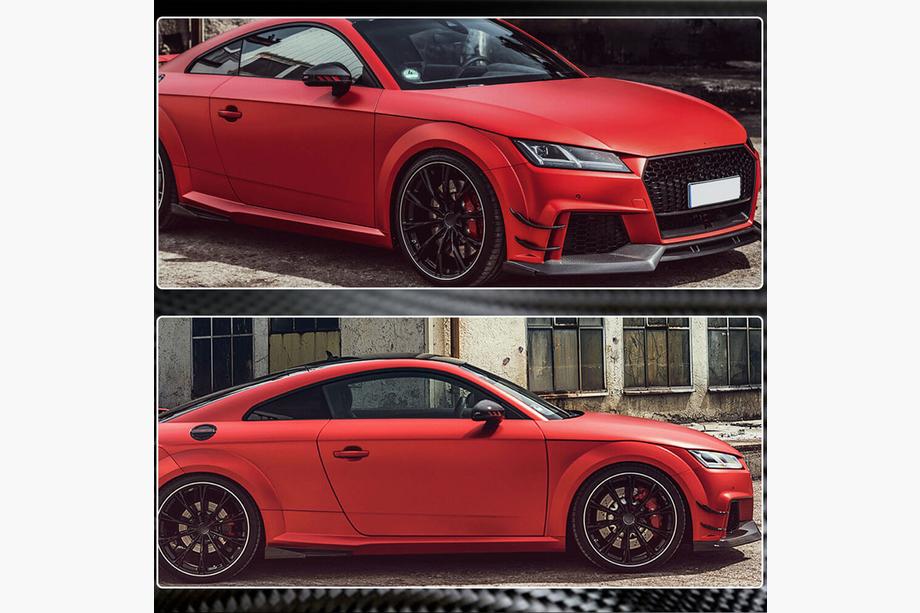 Audi TT 2014-2023 Seitliche Aufsätze für Frontstoßstange (für RS, 2016-2019, Carbon) Foto 4