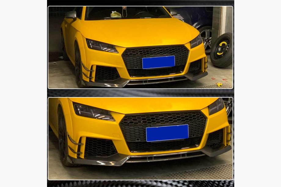 Audi TT 2014-2023 Seitliche Aufsätze für Frontstoßstange (für RS, 2016-2019, Carbon) Foto 5
