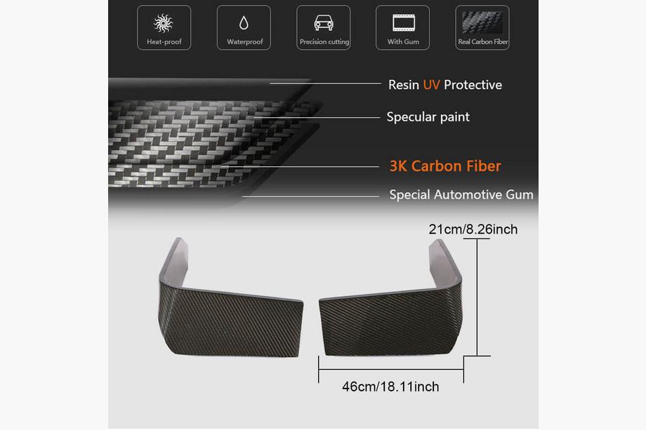 Audi TT 2014-2023 Abdeckungen für Nebelscheinwerfer (für RS, 2016-2019, Carbon) Foto 6