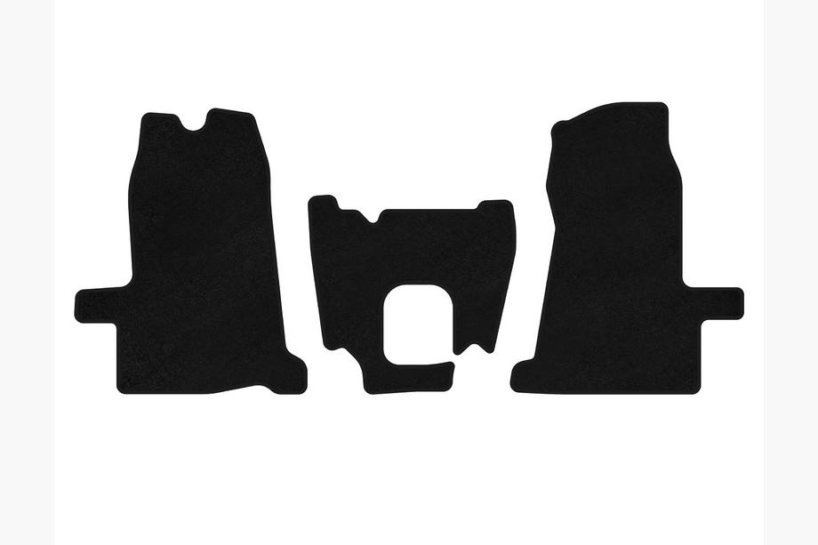 Ford Transit 2000–2014 Textil Fußmatten Premium (2000-2006, 1+1, Schaltgetriebe, Schwarz) Image