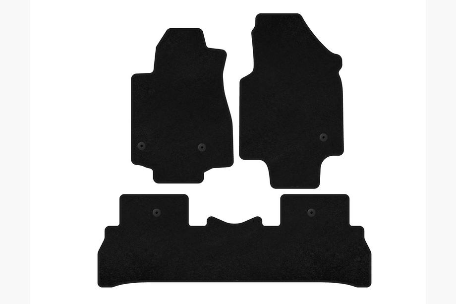 Honda Pilot 2008-2015 Textil Fußmatten Premium (2008-2012, 7-Sitzer, Schwarz) Foto 2