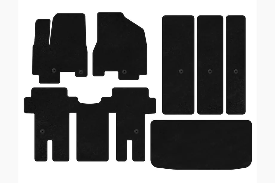 Kia Carnival 2014-2020 Textil Fußmatten Premium (Komplettset, Schwarz) Image