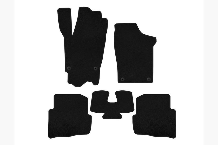 Volkswagen Fox 2003-2021 Textil Fußmatten Premium (HB, 3-Türer, Schwarz) Foto 1