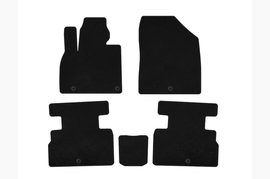Kia Stonic 2017- Textil Fußmatten Classic (2 Reihen, 7-Sitzer, Schwarz) Image