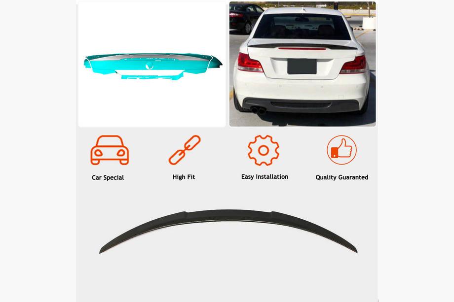 BMW 1 Series E81/E82/E87/E88 2004-2011 Spoiler M4-Style (für E82, Carbon) Foto 3