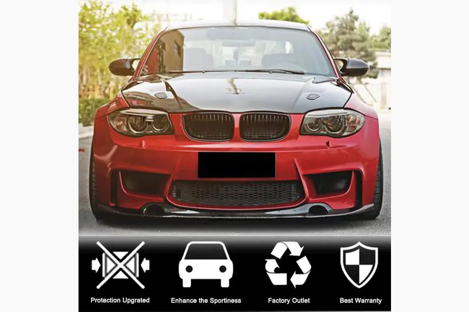 BMW 1 Series E81/E82/E87/E88 2004-2011 Frontspoiler Lippe V2 für 1M E82 Carbon Foto 2