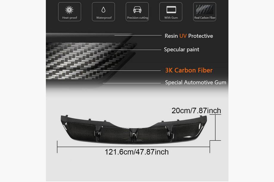 BMW X6 F16 2014-2019 Heckdiffusor V1 (für Base, Carbon) Foto 4