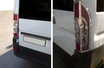 Fiat Ducato 2006-2025 Chrom Rückleuchten Abdeckungen mit Biegung (2006-2014, 2 Stk, Kunststoff) Foto 1