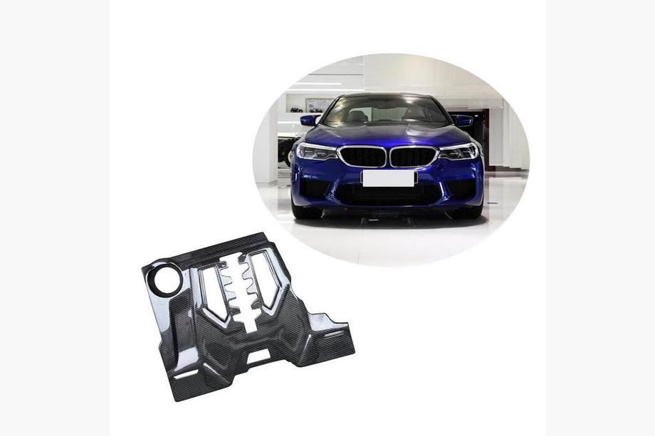 BMW 5er G30/G31 2017–2023 Motorabdeckung Carbon (für F90) Foto 1