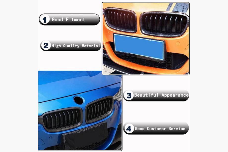 BMW 3 Series F30/F31 2012-2019 Nieren 1 Bar (Carbon) Foto 2