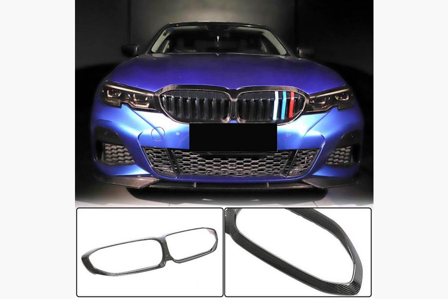 BMW 3 Series G20/G21 2018- Kühlergrill Blende (2018-2022, Carbon) Foto 1