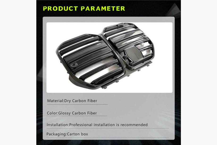 BMW 4 Series G22/23/26 2020- Nieren V5 (für G82/G83, Carbon) Foto 5