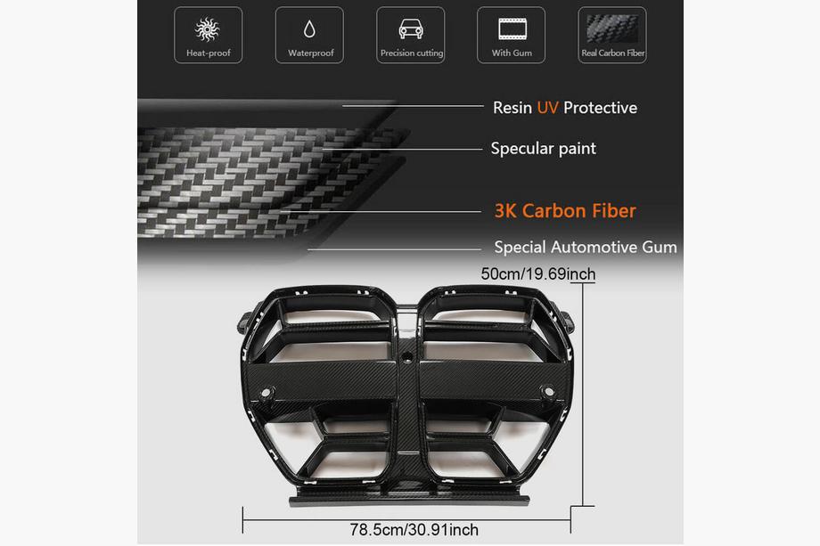 BMW 3 Series G20/G21 2018- Nieren V1 (für G80, Carbon) Foto 7