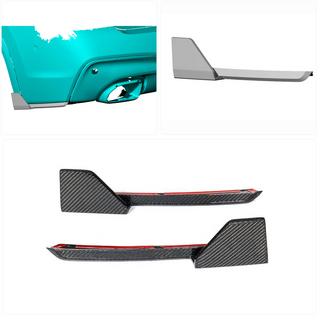 Heckstoßstangen Flaps Aufsätze (für original M-Sport 2018-2021, Carbon) BMW X3 G01 2018- Foto 2