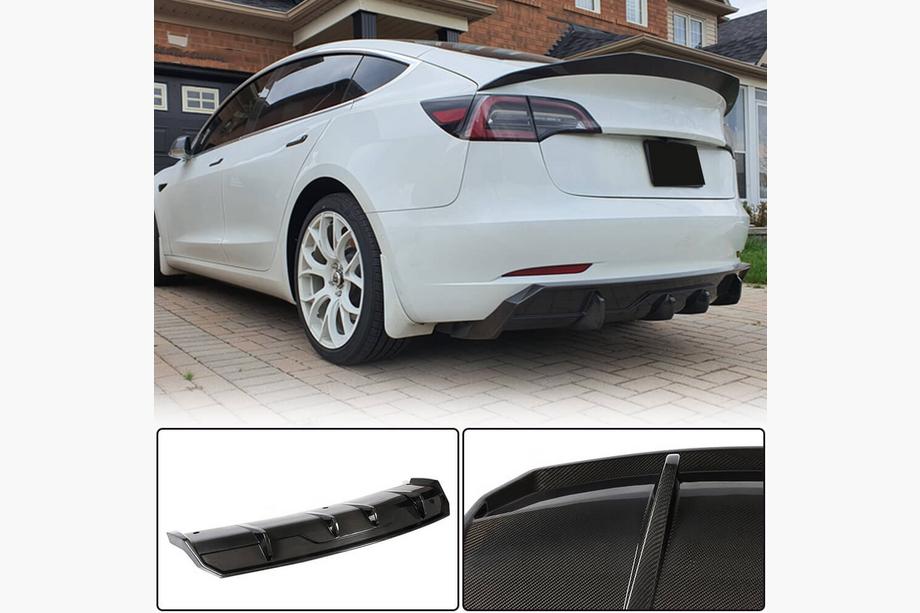 Tesla Model 3 2017- Heckdiffusor V1 (2017-2023, Carbon) Foto 3