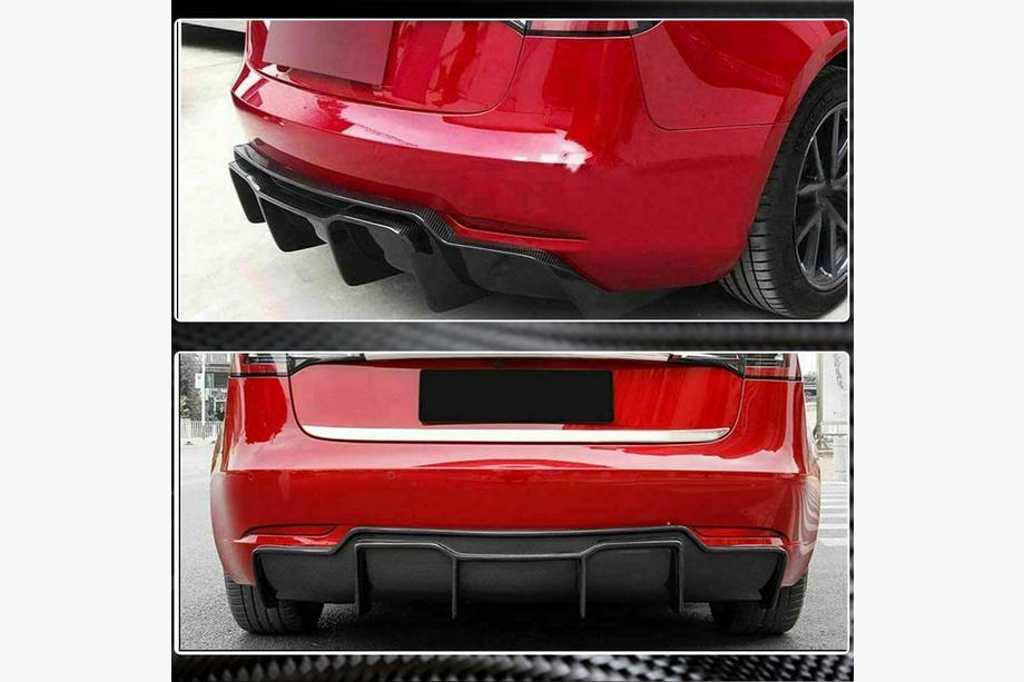 Tesla Model 3 2017- Heckdiffusor V1 (2017-2023, Carbon) Foto 5