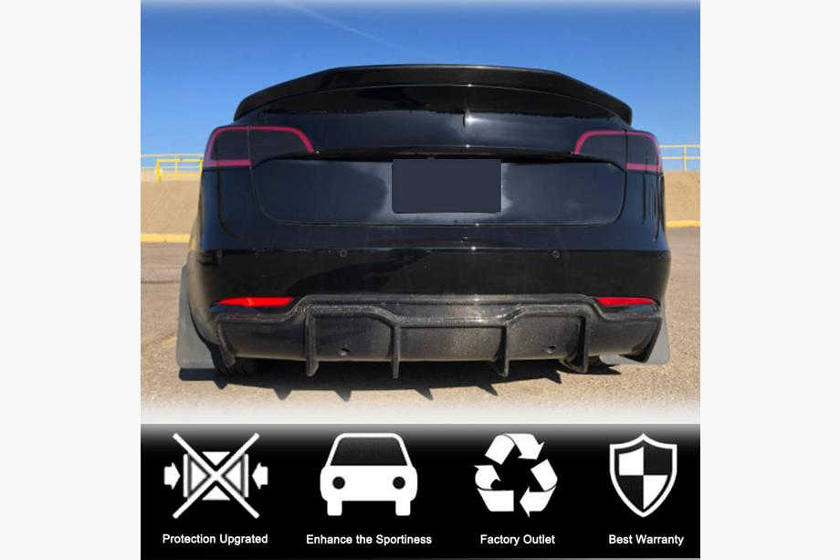 Tesla Model 3 2017- Heckdiffusor Carbon V3 (2016-2022) Foto 3