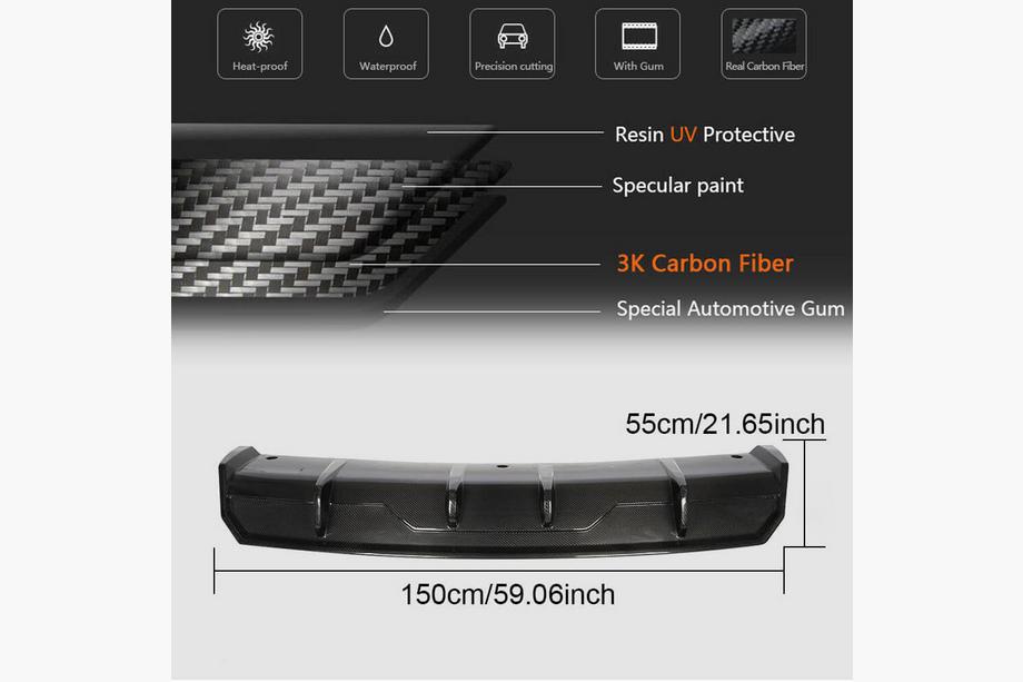 Tesla Model 3 2017- Heckdiffusor Carbon V3 (2016-2022) Foto 6