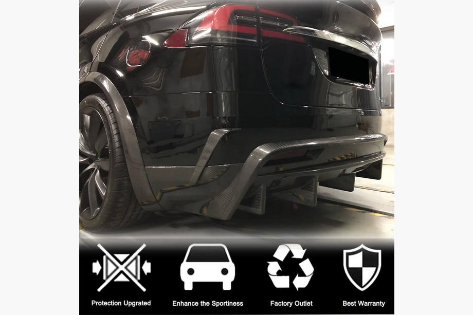 Tesla Model X 2015- Heckdiffusor Carbon V1 (2016-2020) Foto 3