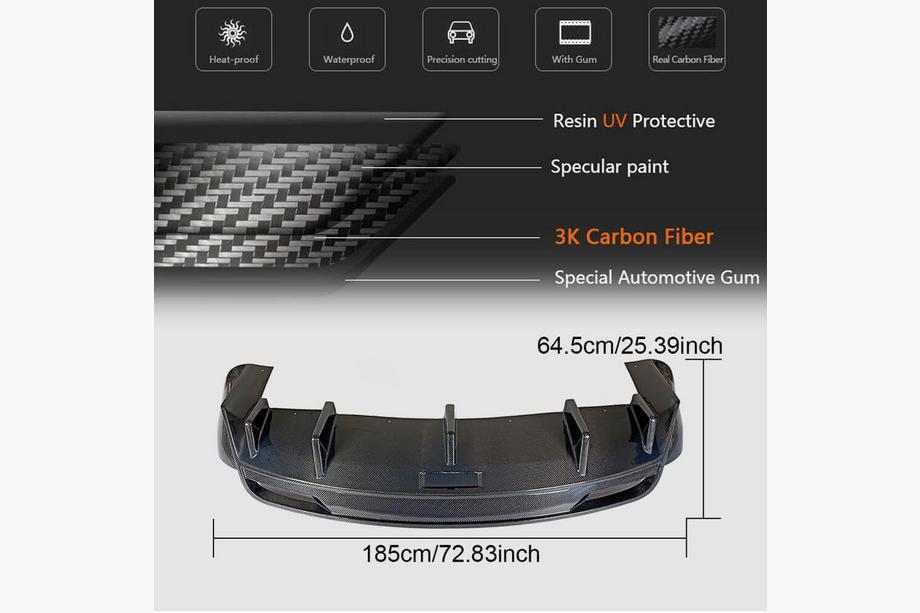 Tesla Model X 2015- Heckdiffusor Carbon V1 (2016-2020) Foto 6