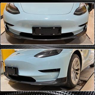 Frontlippe Stoßstange Lip V6 (2017-2023, Carbon) Tesla Model 3 2017- Foto 4