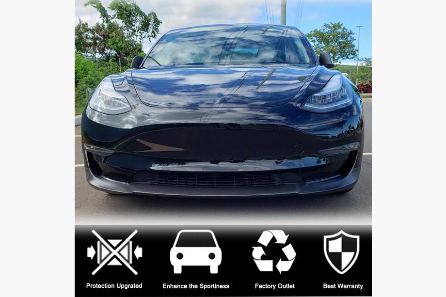 Tesla Model 3 2017- Frontlippe Stoßstange Lip V6 (2017-2023, Carbon) Foto 6