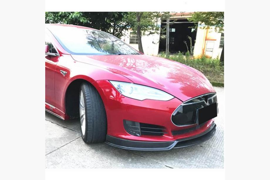 Tesla Model S 2012– Frontlippe Lip V2 für Frontstoßstange (2012-2016, Carbon) Foto 3