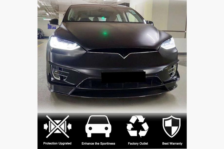 Tesla Model X 2015- Frontstoßstange Lippe Carbon V2 (2016-2020) Foto 3