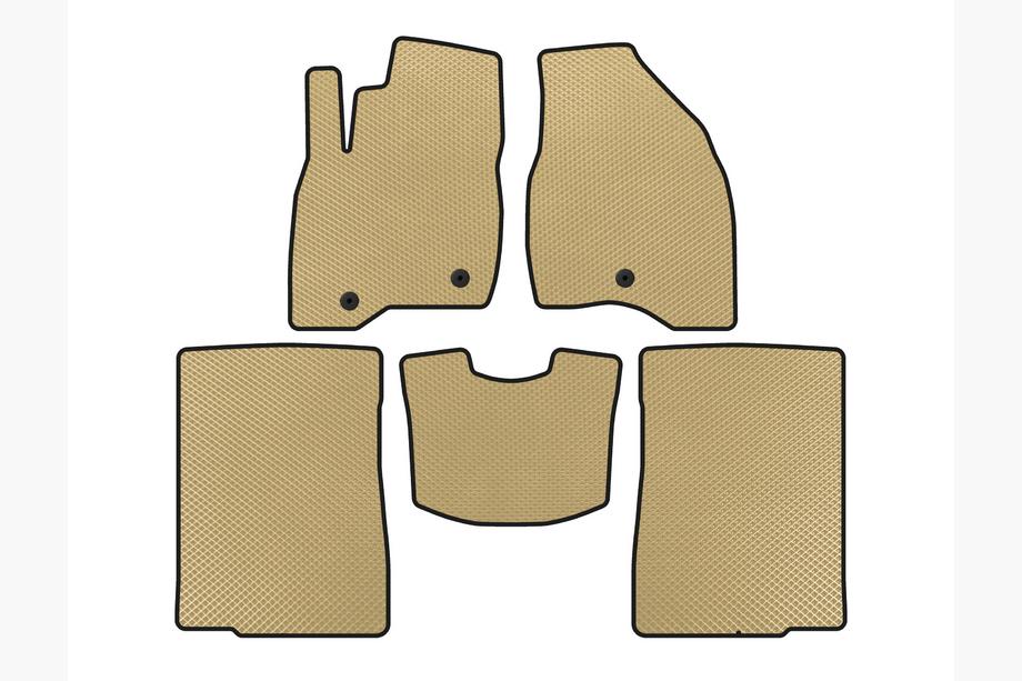 Ford Explorer 2011-2019 EVA Fußmatten (2015-2017, 2 Reihen, 7-Sitzer, Beige) Image