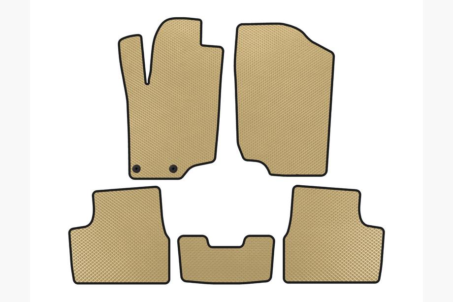 Peugeot 207 2006–2014 EVA Fußmatten (HB, 5-Türer, Beige) Foto 1