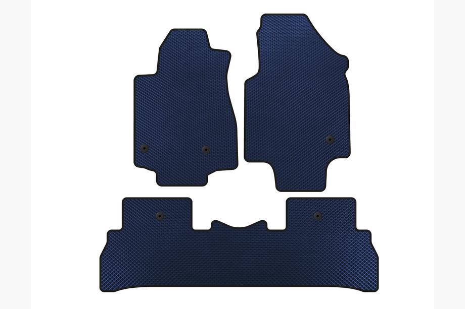 Honda Pilot 2008-2015 EVA Fußmatten (2008-2012, 7-Sitzer, Blau) Image