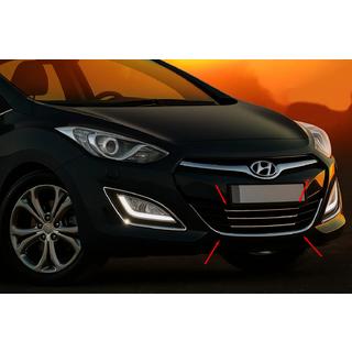 Abdeckungen für unteren Grill und Umrandung STYLE (Edelstahl) Hyundai I-30 2012-2017 Foto 1