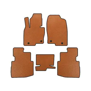 EVA Fußmatten (2 Reihen, 7-Sitzer, Orange)