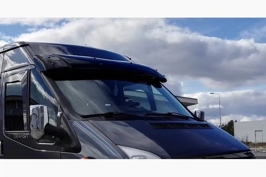 Ford Transit 2000–2014 Frontscheibenblende (schwarz glanz, 5mm) Foto 13