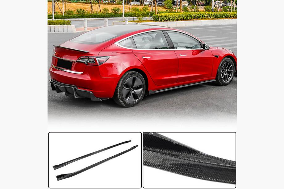 Tesla Model 3 2017- Carbon Einstiegsleisten V2 (2016-2022) Foto 3